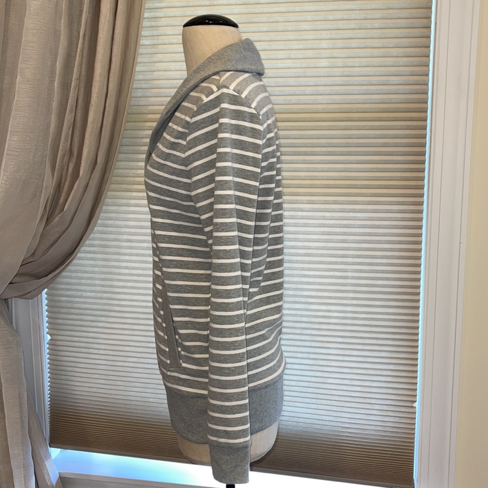 Banana Republic Striped Shawl Collar Sweatshirt - Picture 2 of 6